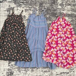 Cat & Jack Kids Dress Trio - Black, Blue, Pink